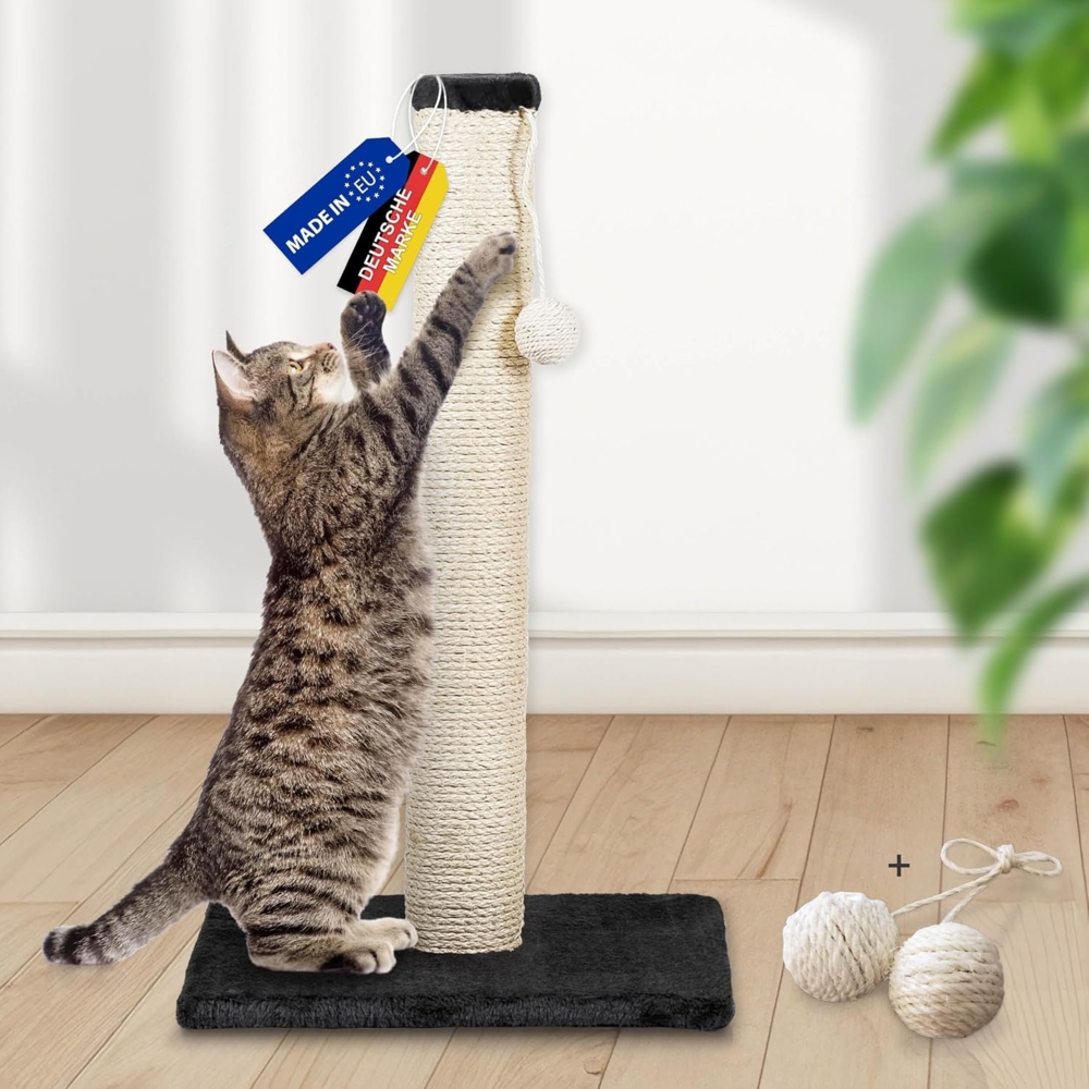 Rohrschneider Kratzsäule Kratzsäule L, Made in EU, Kratzbaum mit Spielkugel, 2 Größen Bild 1