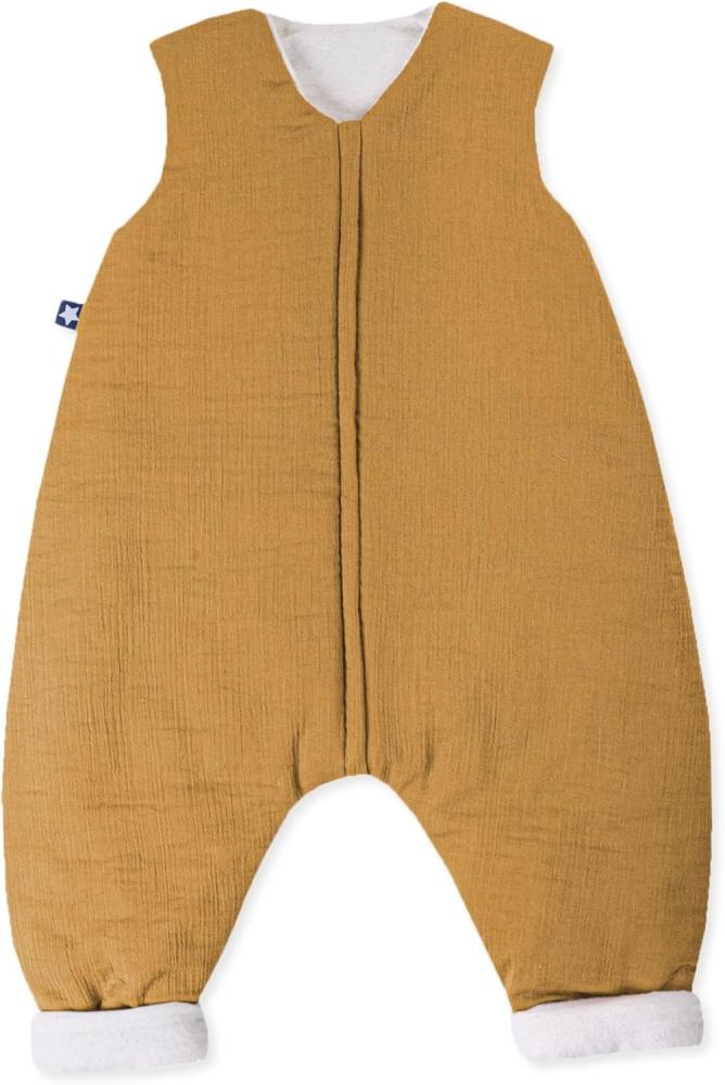 Julius Zöllner Schlafoverall Jumper gefüttert Musselin, warme Füllung 2,5 TOG, waschbar bei 40°C, Made in Germany, OEKO TEX Standard 100, zimt, Gr. 104 Bild 1