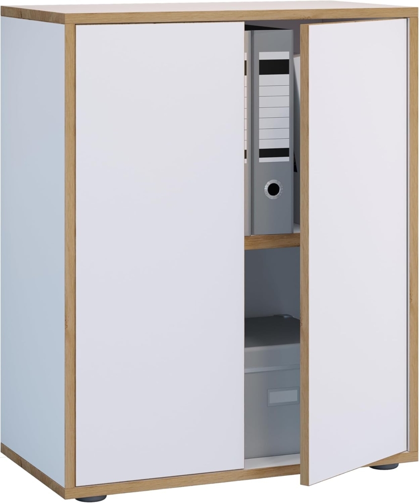 VCM Büroschrank Salia 920720 Weiß H. 74 x B. 60 x T. 33 cm Bild 1