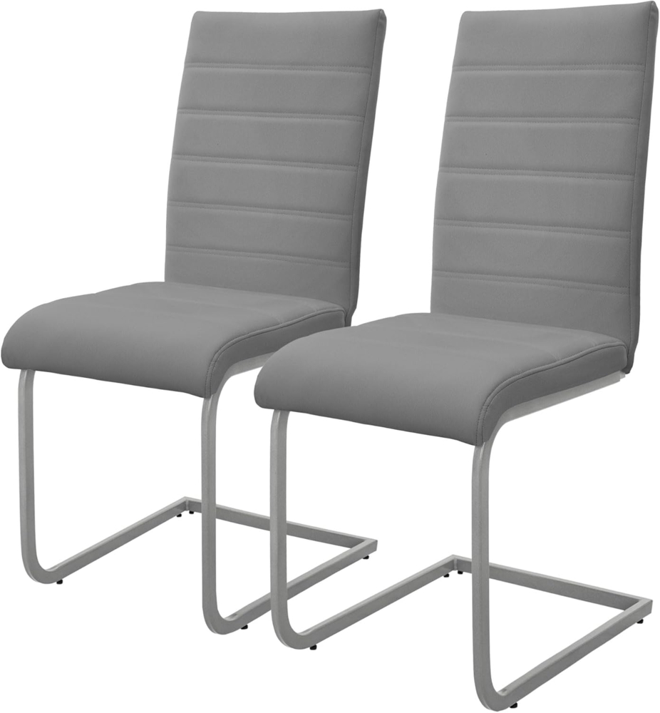 ML-DESIGN Stuhl Esszimmerstühle Schwingstühle mit Rückenlehne Design Küchenstühle (2 St), Polsterstuhl Freischwinger 2er Set Küchenstuhl bis 120kg Kunstleder Bild 1