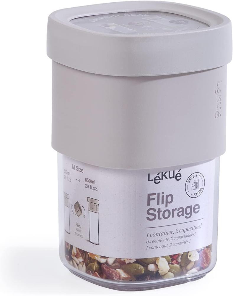 Lekue Flip Storage Beige Vorratsdose 800 ml Bild 1