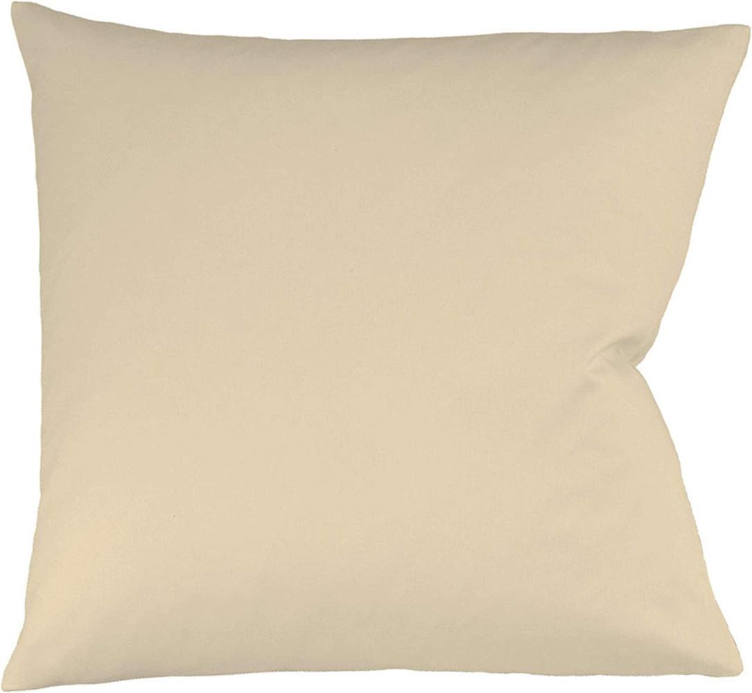 Fleuresse Interlock-Jersey-Kissenbezug uni colours, Farbe beige 2043 Größe 40 x 60 cm Bild 1