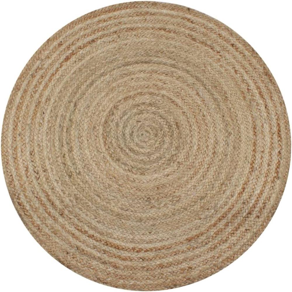 vidaXL Teppich Jute Geflochten 120 cm Rund Bild 1