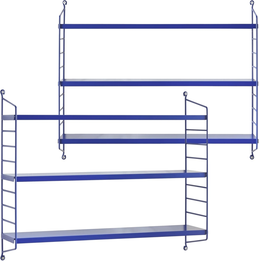 Modulares Wandregal Strängnäs 2er Set Blau [en. casa] Bild 1