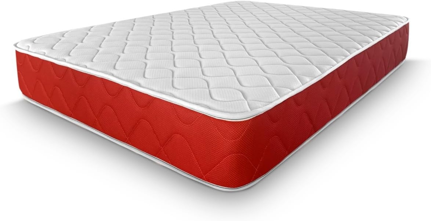 amuéblate online Viskoelastische Matratze, wendbar, Härtegrad mittel bis hoch, atmungsaktiv, milbendicht, antibakteriell und hypoallergen, Memoryschaum, Weiß, 90x180 cm Bild 1