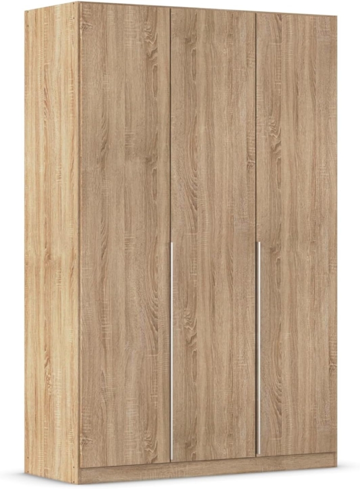 Rauch Möbel Alabama Schrank Kleiderschrank Drehtürenschrank Eiche Sonoma 3-türig inklusive Zubehörpaket Premium 2 Kleiderstangen, 5 Einlegeböden, 1 Schubkasteneinsatz BxHxT 136 x 210 x 54 cm Bild 1