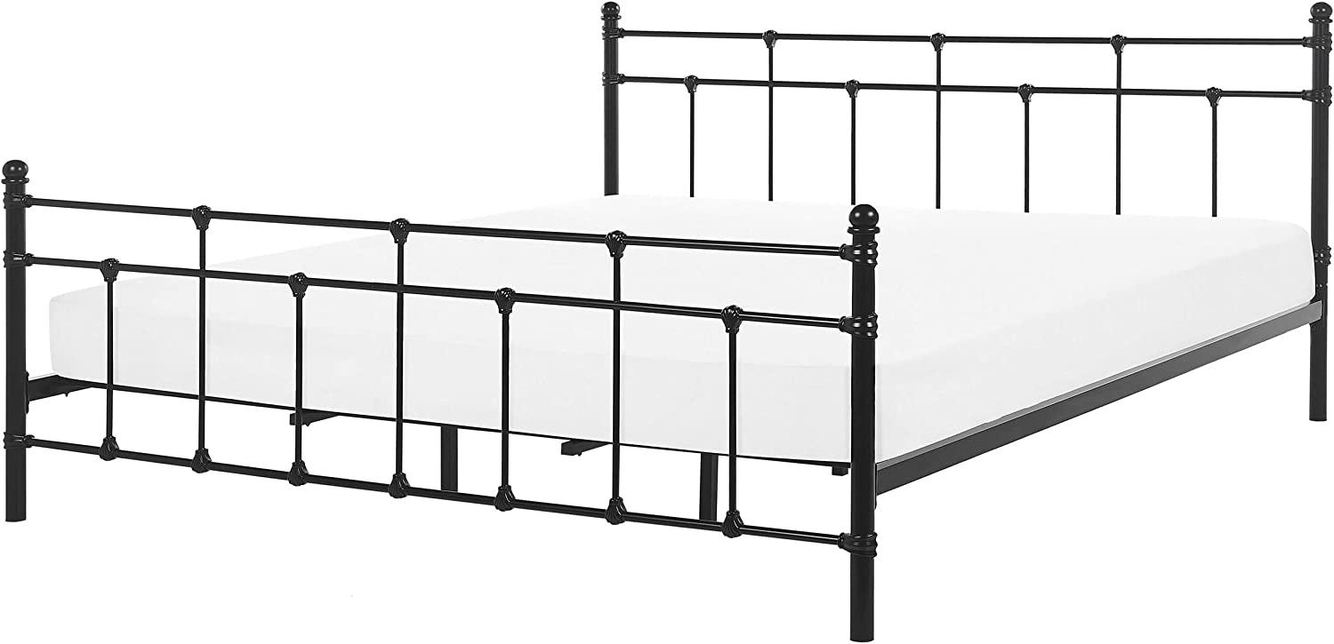 Metallbett schwarz Lattenrost 180 x 200 cm LYNX Bild 1