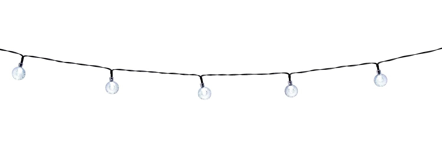 Grundig Solar Power Light String - 15M - 100 Lichterketten mit Solarpanel - Warmweißes Licht - 8 Modi - Schwarz Bild 1