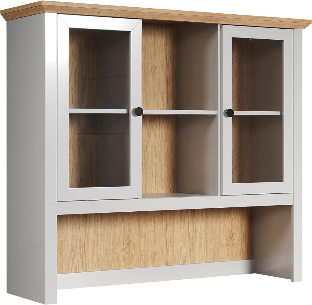 Stauraumschrank >Landside< in Lichtgrau Melamin - 119 x 105 x 36 (BxHxT) Bild 1