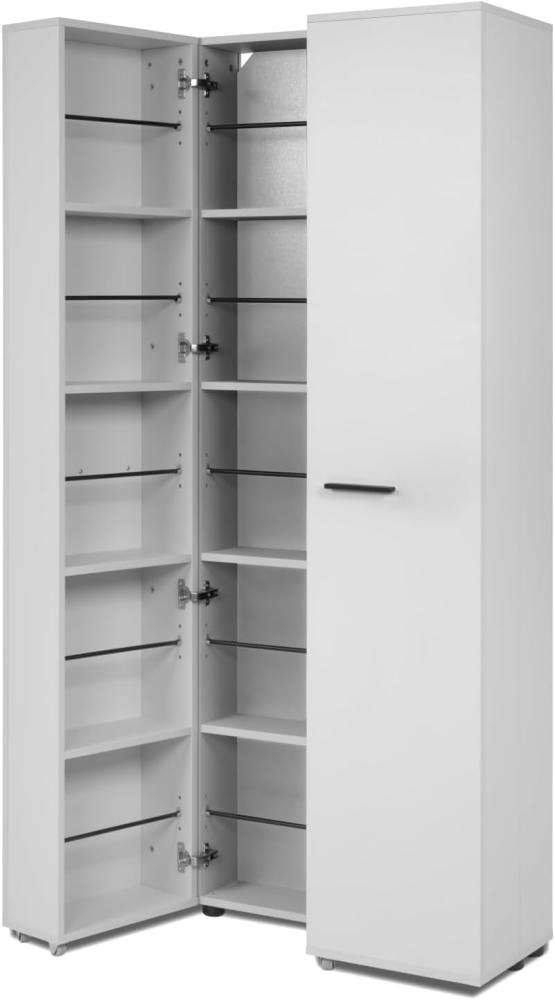 Schuhschrank Logu in weiß 74 x 182 cm Bild 1