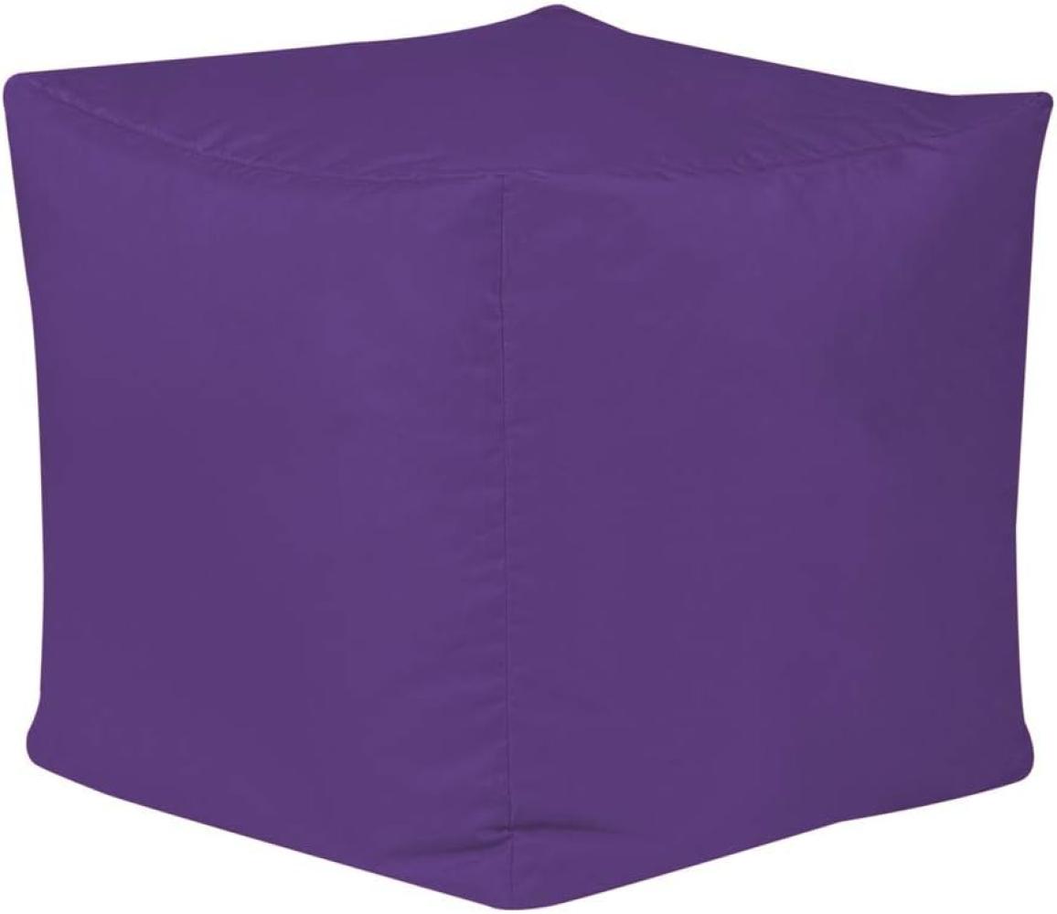 Bean Bag Bazaar Sitzpuff Outdoor „Würfel“, Fußhocker Wasserabweisend, XL Sitzpouf Outdoor, Puff Hocker Groß, Sitzsack Hocker, Sitzkissen Bild 1