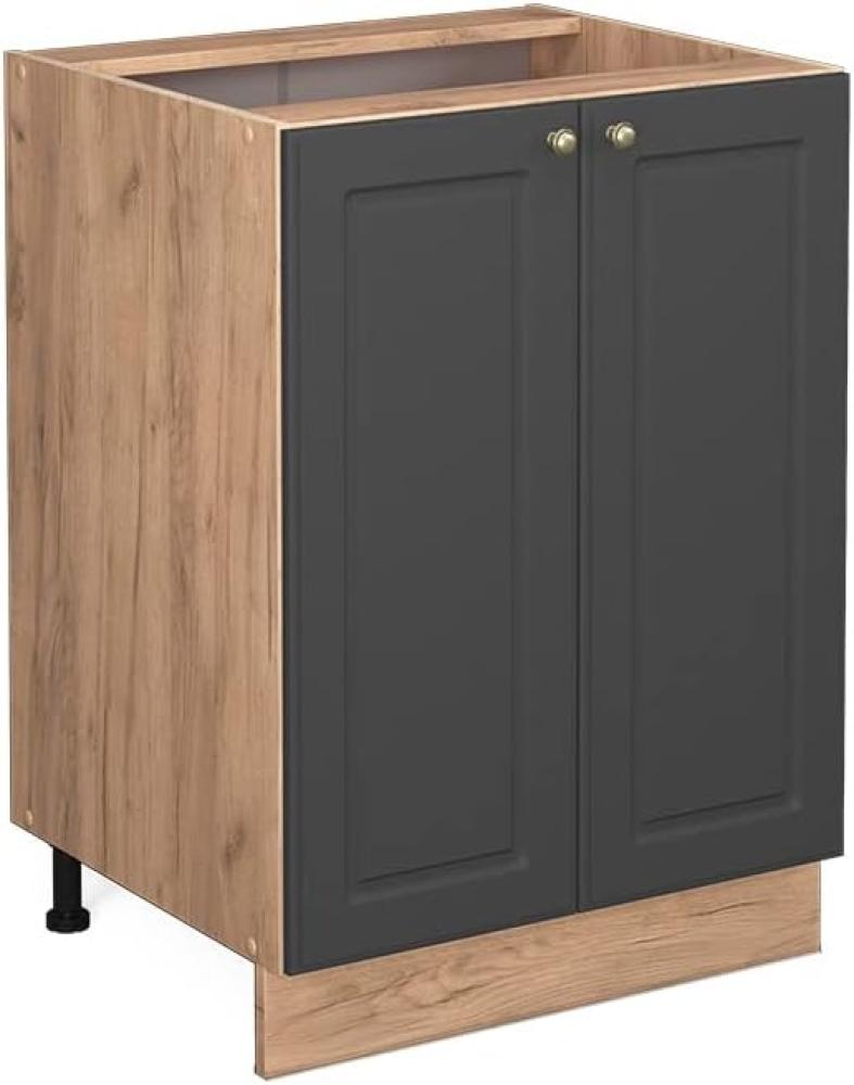 Vicco Küchenunterschrank Anthrazit-Gold 60 cm ohne Arbeitsplatte, Fame-Line Bild 1
