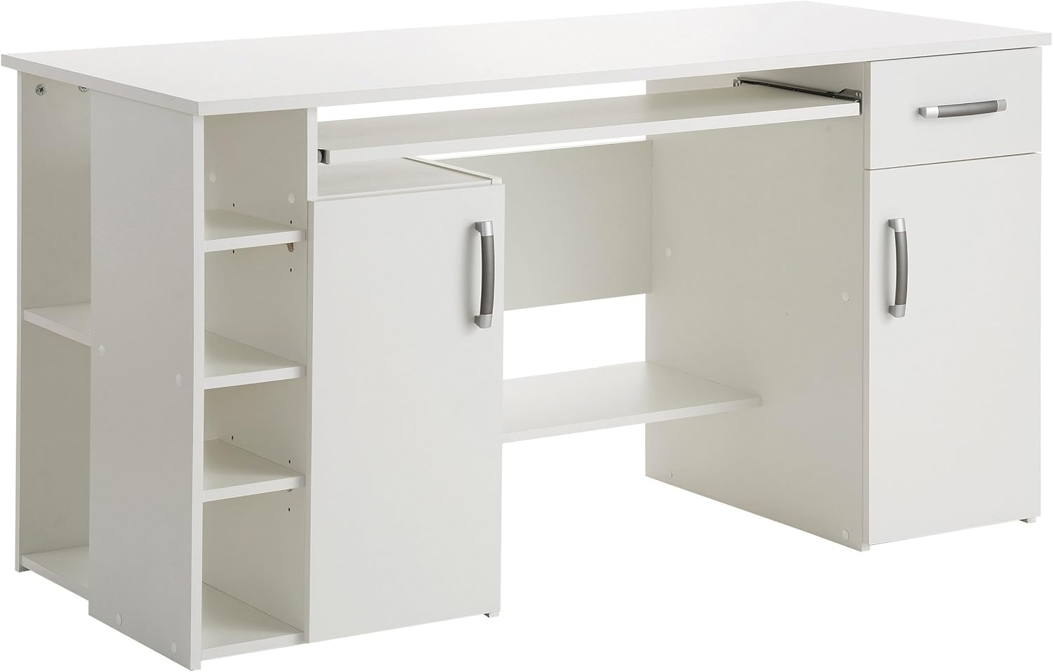 Computertisch / Schreibtisch / PC-Tisch weiß - weiß Bild 1