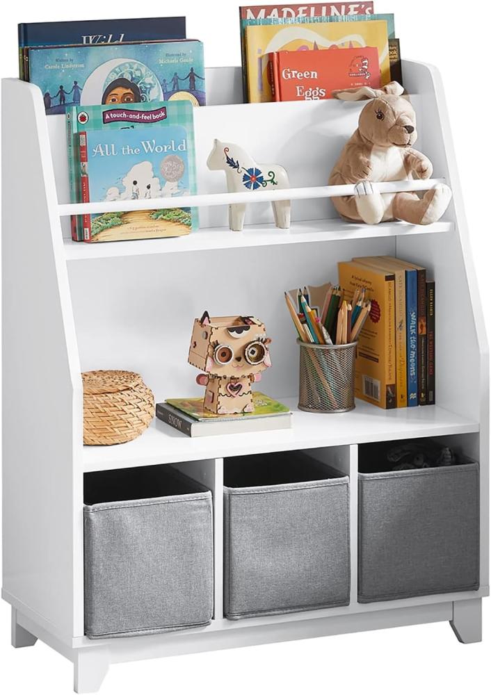 SoBuy Bücherregal KMB34, Kinderregal mit Ablagefächern und 3 Boxen Spielzeugregal Bild 1