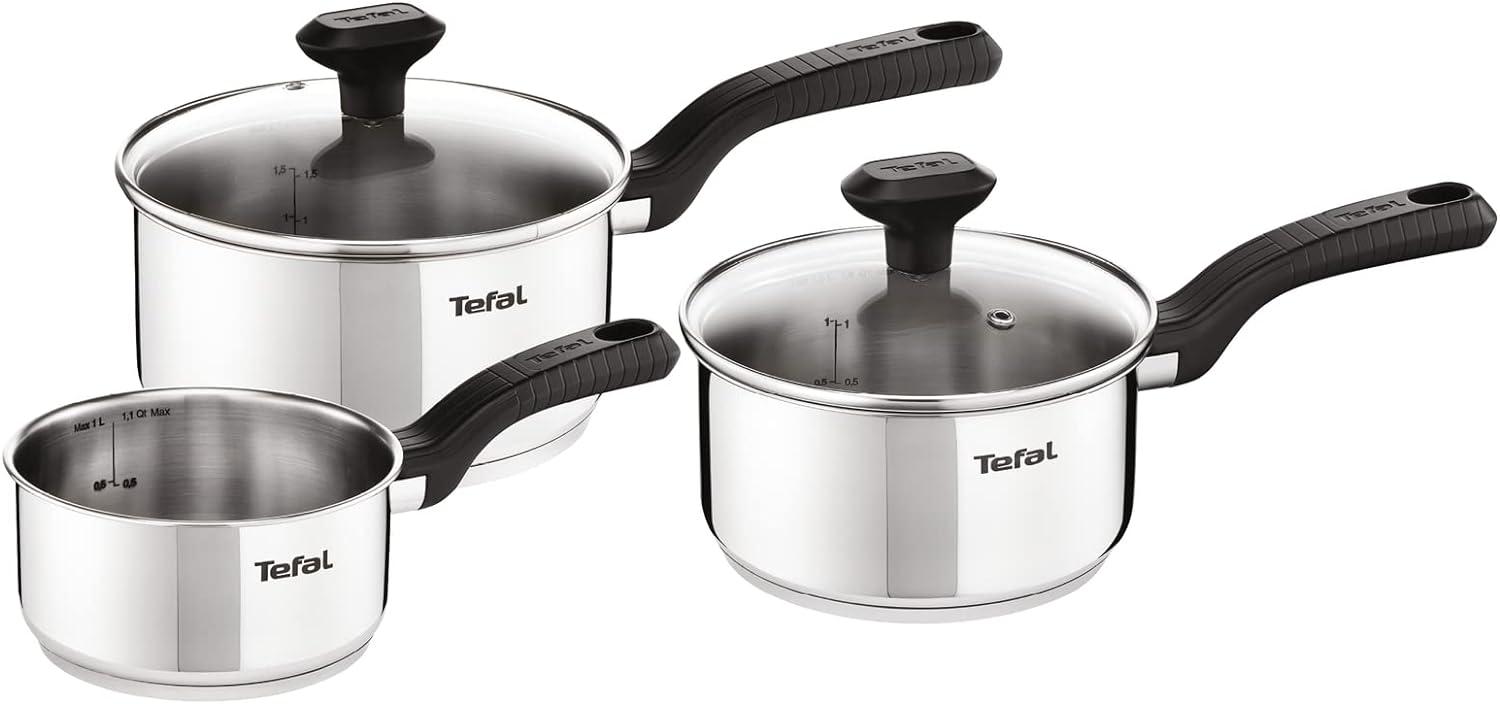 Tefal 3 Piece Comfort Max Stainless Steel Cookware Pan Set Bild 1