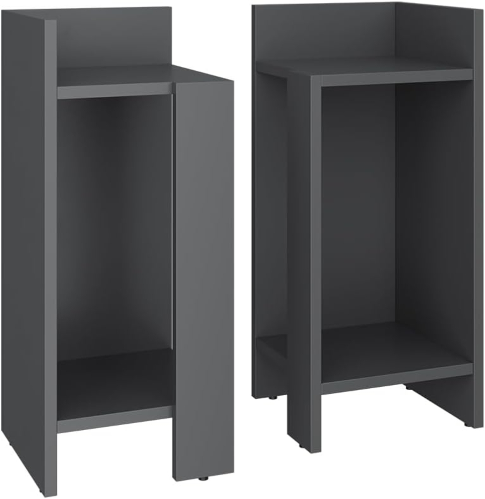 Nachttisch Lenar Anthrazit 2er-Set Vicco Bild 1