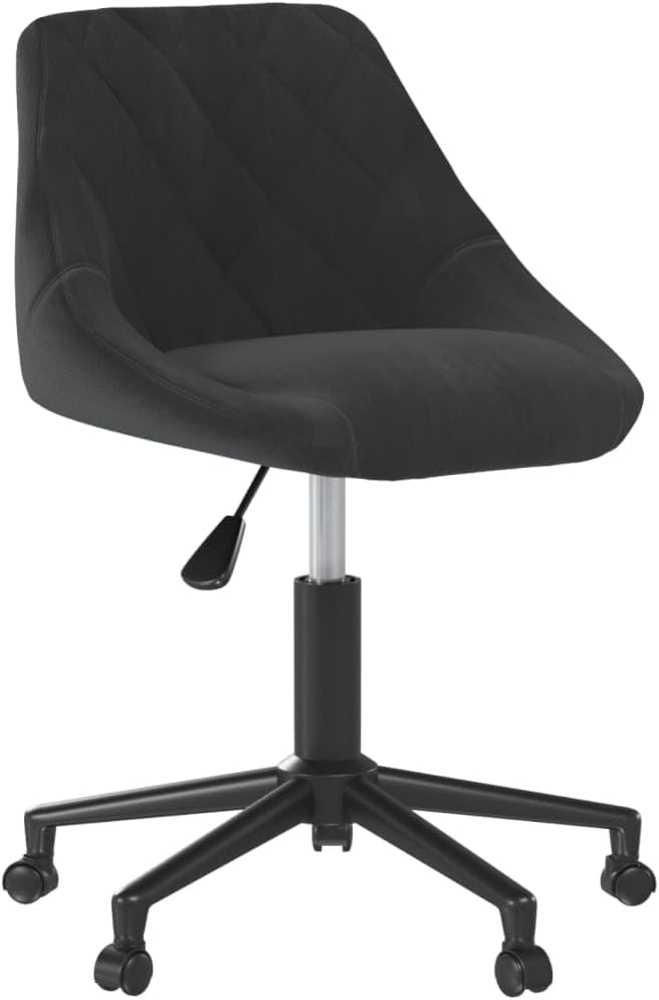 vidaXL Bürostuhl drehbar, Samt schwarz, 46 x 44 x 67,5 cm Bild 1