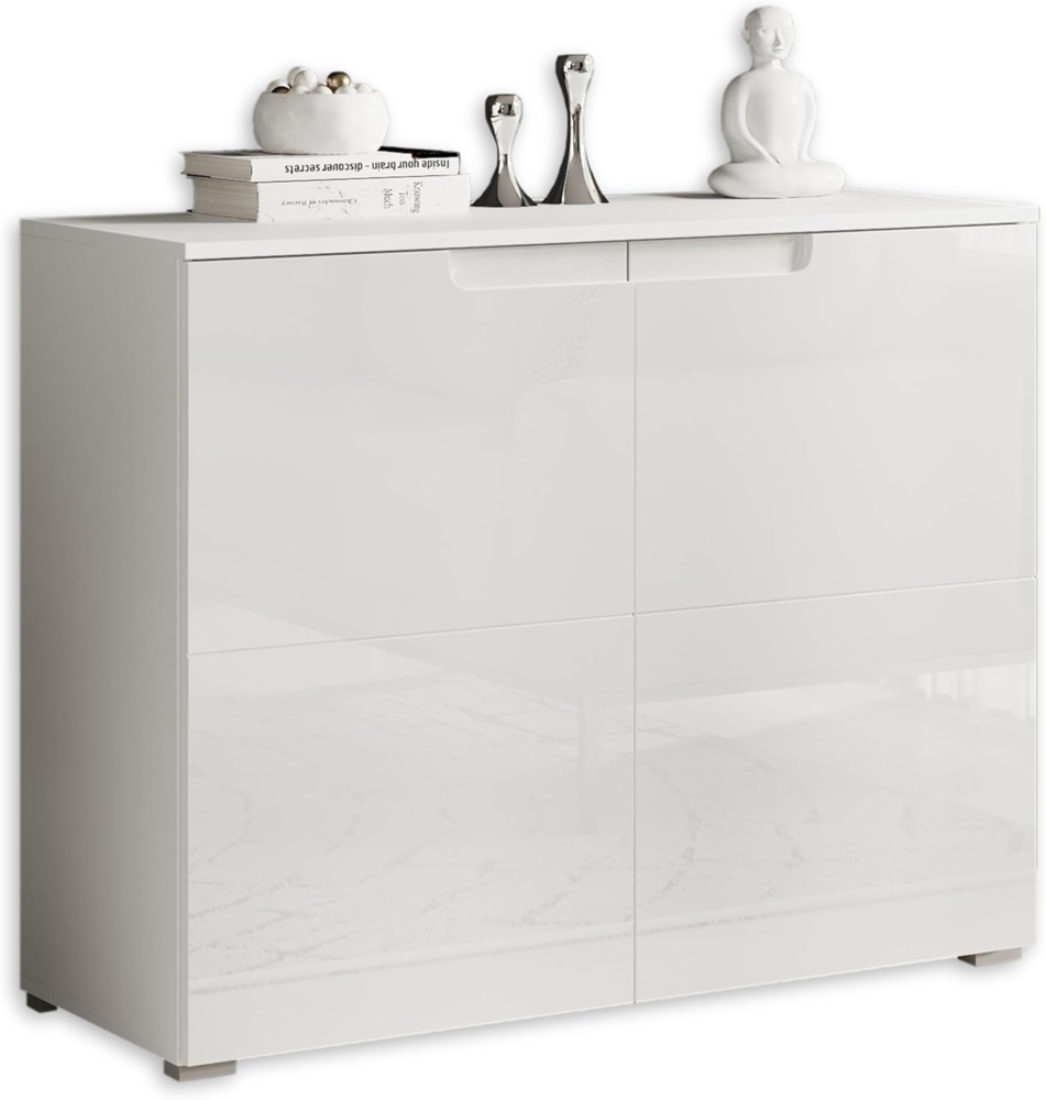 Kommode 'SPICE 6' Schrank 2-türig, weiß Hochglanz Bild 1