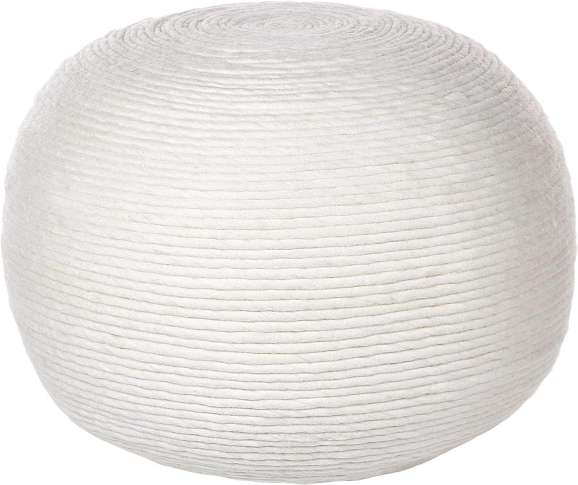 Pouf TAKHABI Weiß 50 cm 50 cm Bild 1