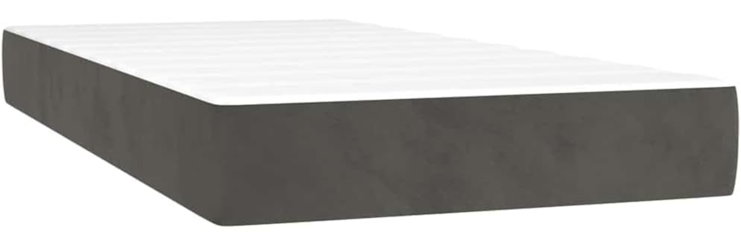 vidaXL Taschenfederkernmatratze Dunkelgrau 80x210x20 cm Samt 4016559 Bild 1