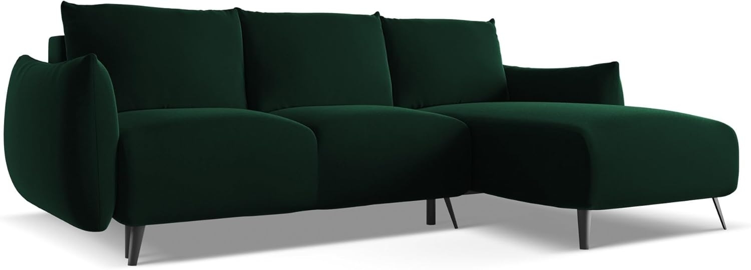 Ecksofa mit Schlaffunktion Rechts Malie in Samtstoff Bild 1