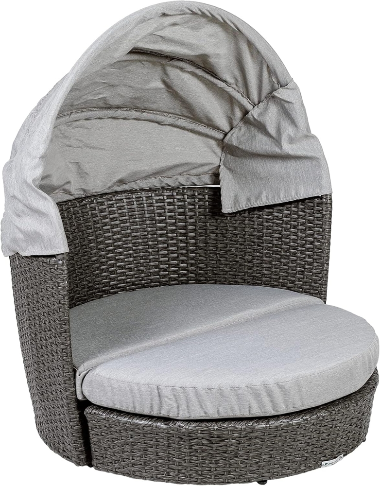 Greemotion Hundekorb mit Dach, Hundebett, Tierbett, Tiermöbel mit Dach, Hundesofa Bild 1