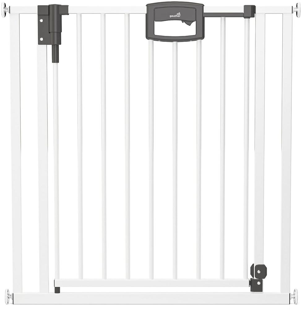 Geuther Türschutzgitter 'Easylock Plus' zum Klemmen für Öffnungen, Metall, Weiß, 136,5 cm - 144,5 cm Bild 1