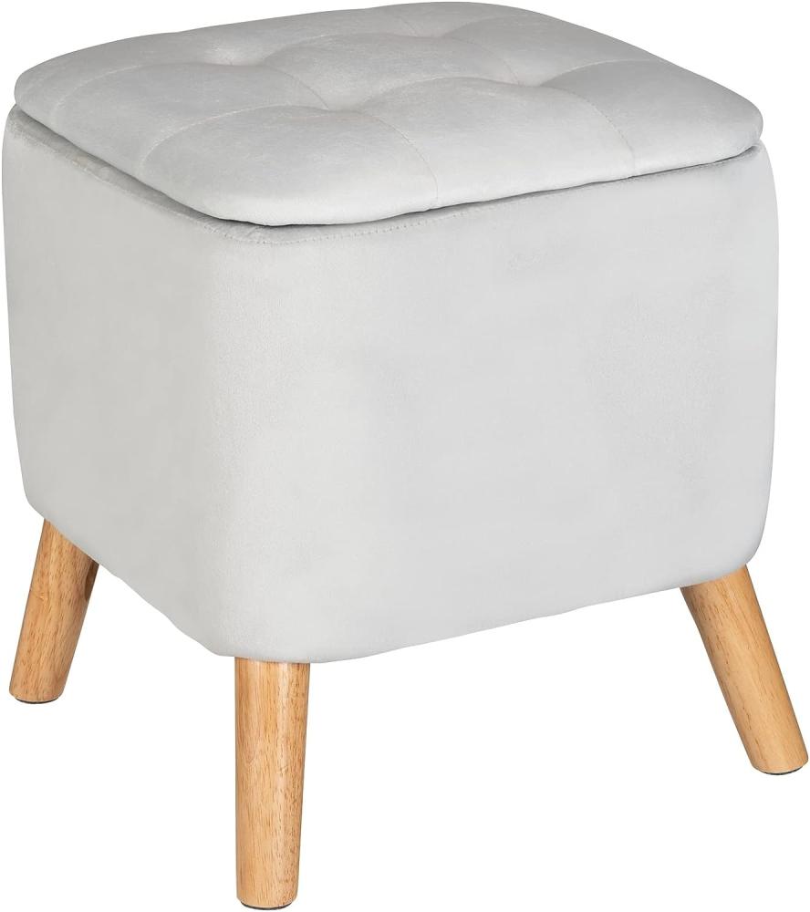 Sitzhocker EMMA, Velours, mit Stauraum, 42,5 cm, WENKO Bild 1