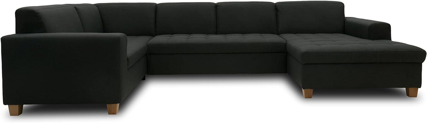 DOMO Collection Sugar Wohnlandschaft, Sofa, Couch, Polstergarnitur, Moderne U-Form, anthrazit, 162x333x199 cm Bild 1