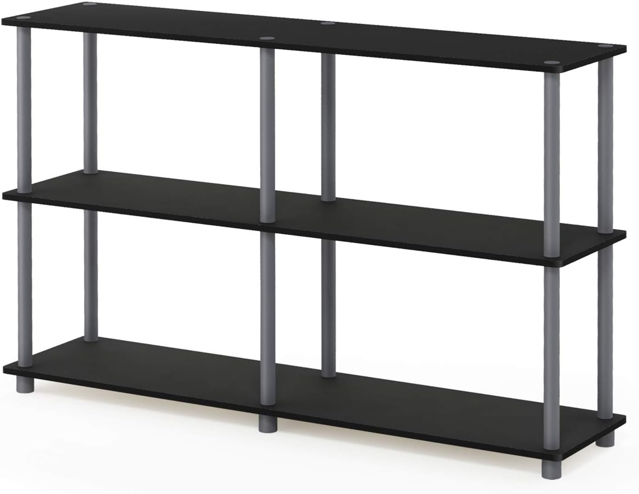 Furinno Besi 4 x 2 industrielles Mehrzweckregal mit Metallrahmen, Walnussbucht Bild 1