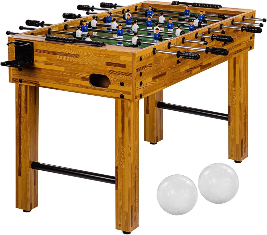 GAMES PLANET Kickertisch Games Planet Tischfussball „Glasgow“, Tischkicker, 5 Dekore: Holz/Schwarz/Blau/Soccer/Weiß, inkl. 2 Bälle, Kickertisch Bild 1