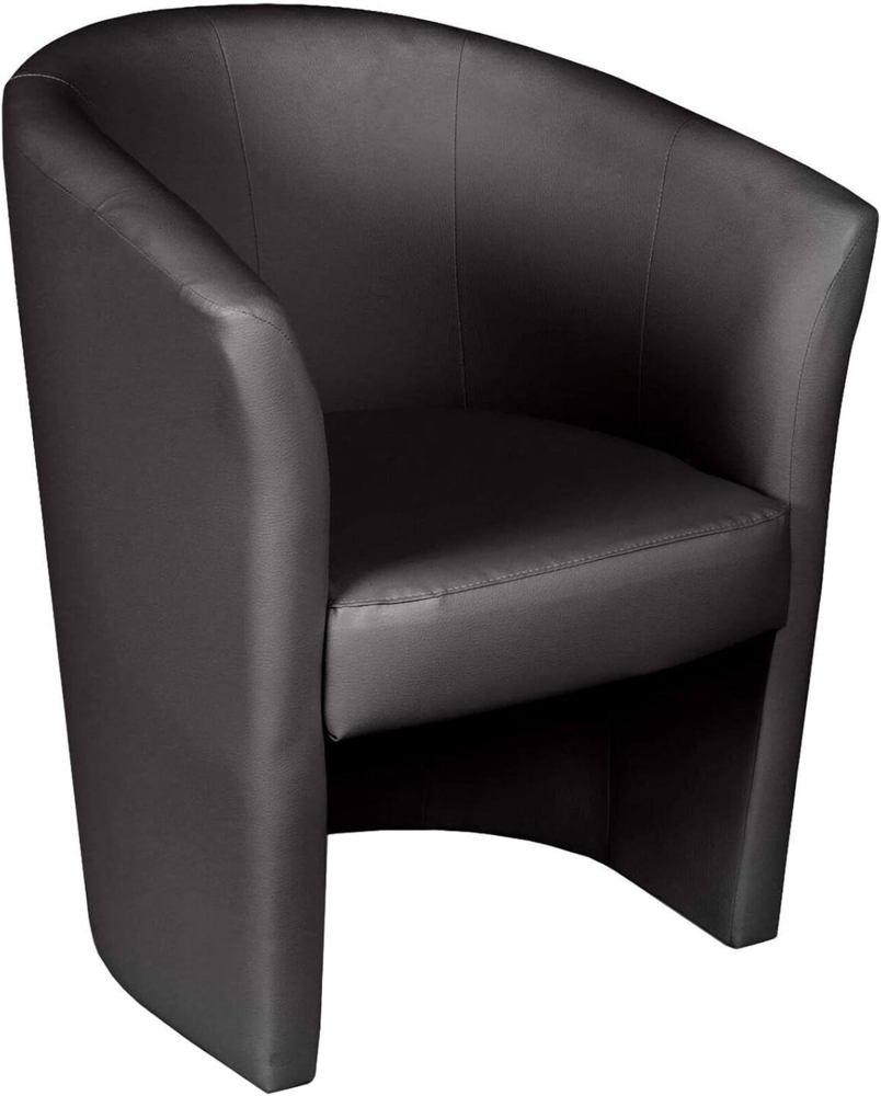 Dmora Sessel mit Kunstlederbezug, Farbe schwarz, 65 x 78 x 60 cm Bild 1