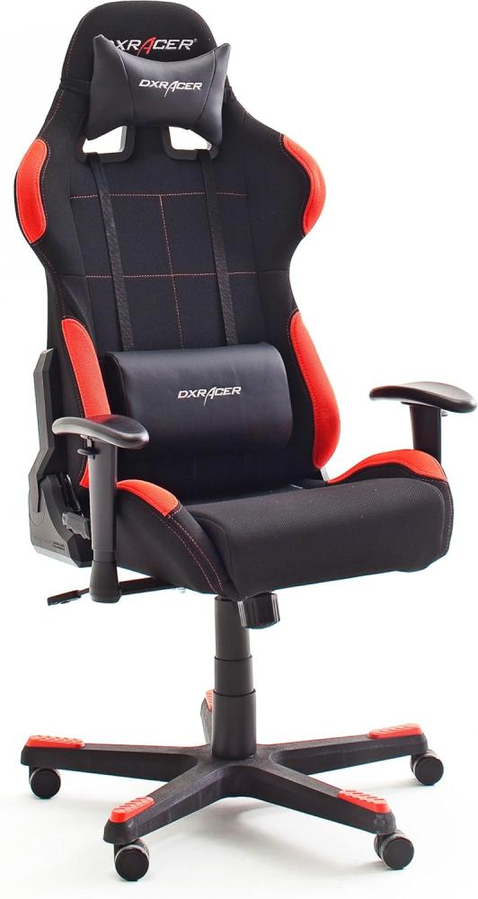 DX-Racer 'RACER 1 FD01-NR' Gaming-Stuhl mit Wippmechanik und inklusive Sitzkissen, schwarz/rot Bild 1