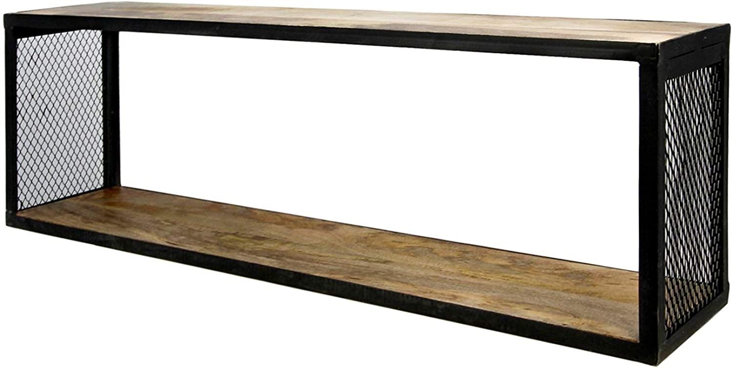 HSM Wandboard Brixton - 98x30 cm - Mangoholz / Eisen Bild 1