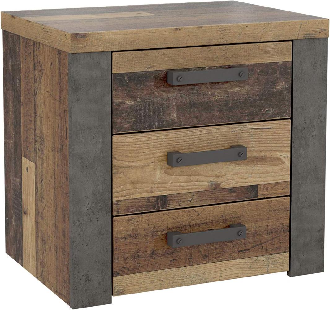 FORTE Nelleke Nako, Holzwerkstoff, Grau/Braun, 56,6 x 54,3 x 41,3 cm Bild 1