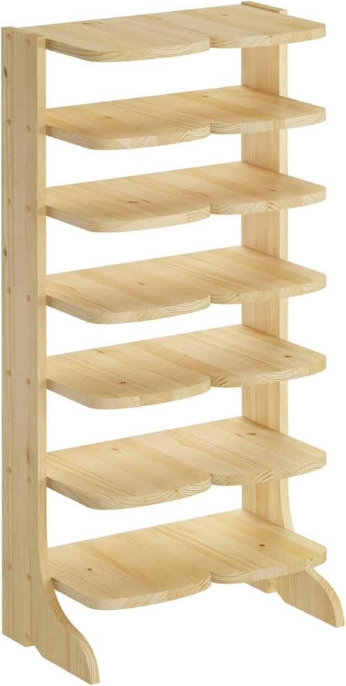 90.80-01 Doppel-Schuhregal Schuhständer Holz Stiefelform Bild 1