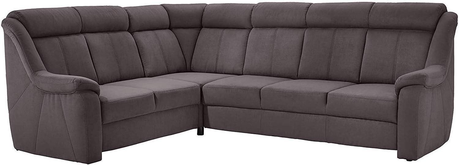 Cavadore Ecksofa Beata / Polstercouch in L-Form / inkl. Relaxfunktion / 261 x 98 x 211 / Mikrofaser Grau Bild 1