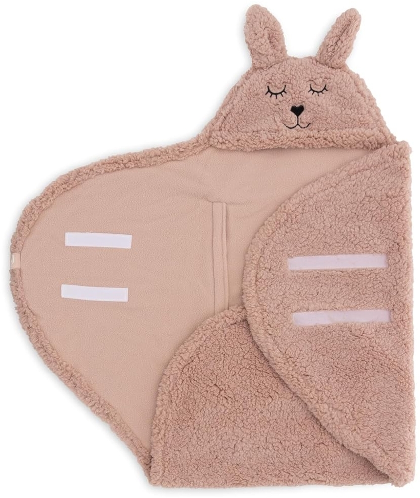 Jollein Einschlagdecke für Babyschale Bunny Wild Rose Rosa Bild 1