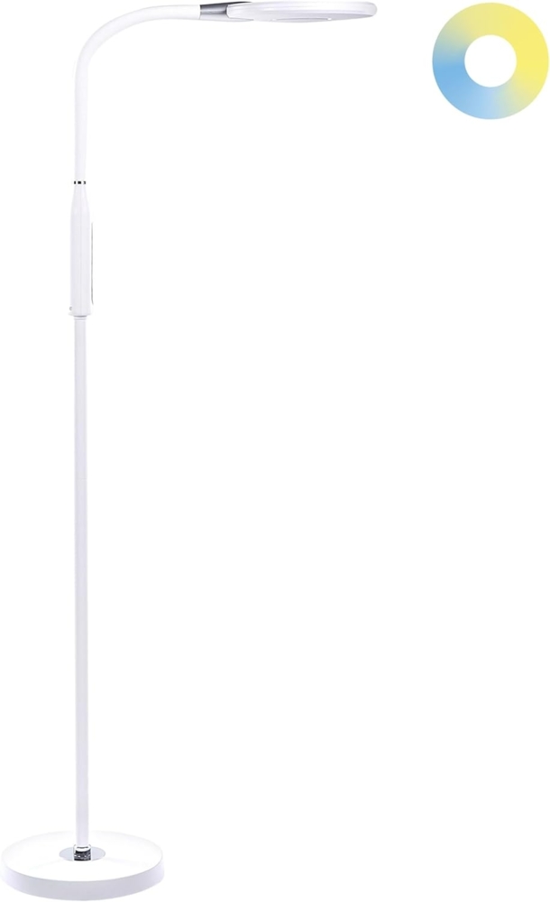 LED Stehlampe CASSIOPEIA mit Dimmer Metall Weiß Bild 1