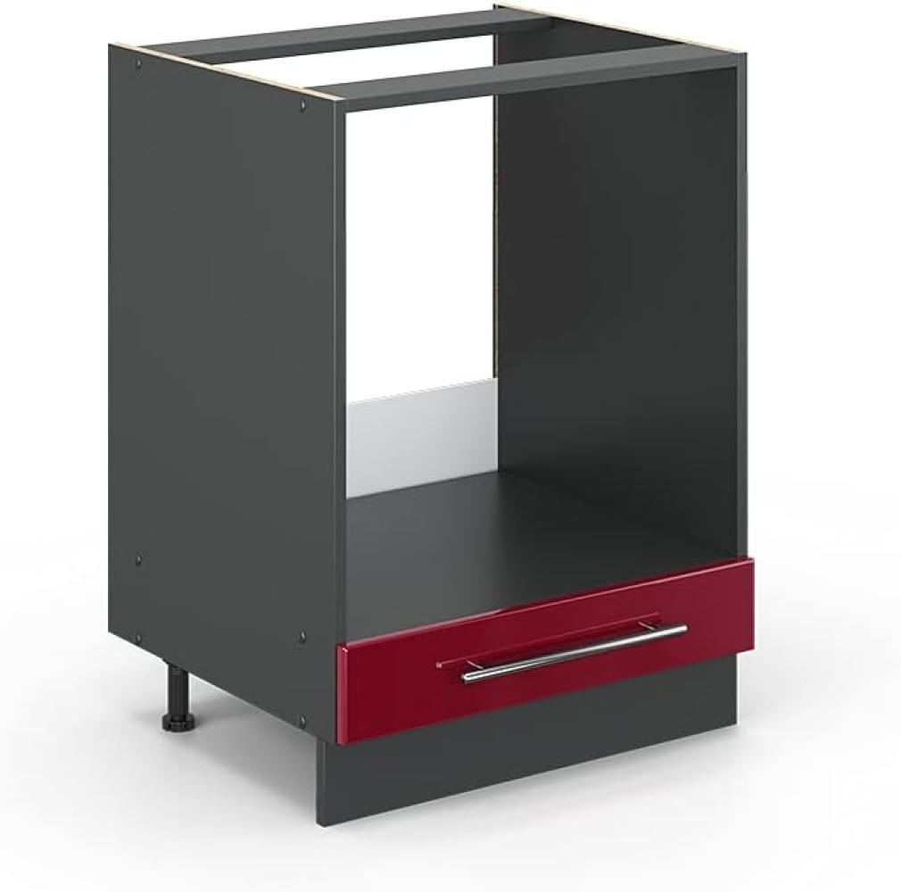 Vicco Herdumbauschrank 60 cm Küchenschrank Hängeschrank Küchenzeile Fame-Line (Bordeaux Hochglanz) Bild 1