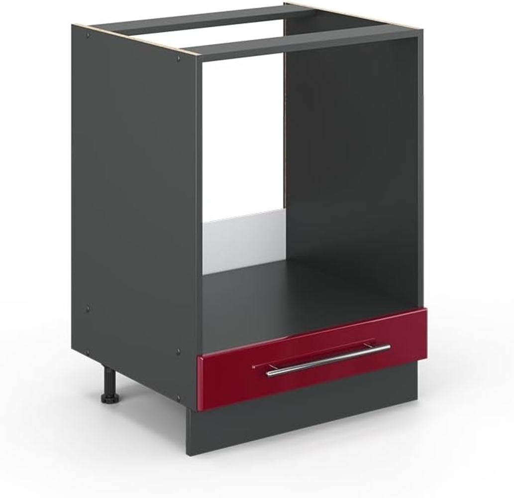 Vicco Herdumbauschrank 60 cm Küchenschrank Hängeschrank Küchenzeile Fame-Line (Bordeaux Hochglanz) Bild 1