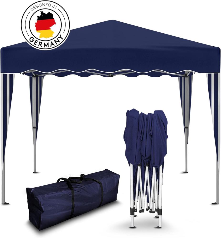 Faltpavillon 3x3m - wasserdicht - ohne Seitenteile, blau Bild 1