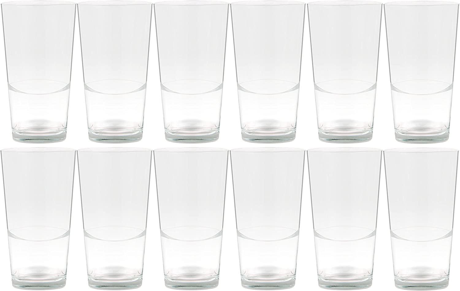 12er Set Latte Macchiato Blancho Glas - 39cl Kaffeeglas stapelbar ohne Dekor Bild 1