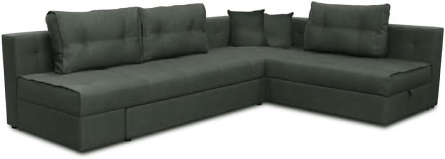 VitaliSpa Ecksofa MILTON Schlaffunktion Couch Schlafsofa Bett Bettkasten Taschenfederkern Sofa XXL Bild 1