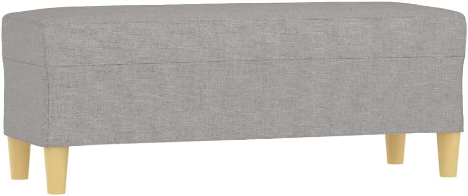 vidaXL Sitzbank Hellgrau 100x35x41 cm Stoff 349375 Bild 1