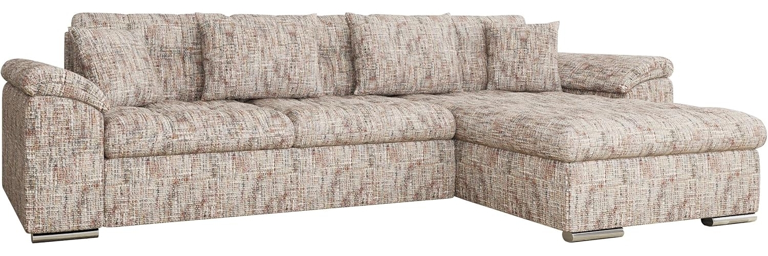 Ecksofa Diana Premium mit Bettkasten und Schlaffunktion (Farbe: Tracy 211.01, Seite: Rechts) Bild 1