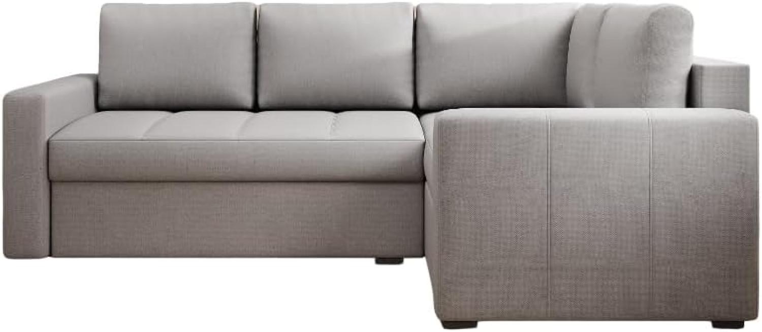 Designer Sofa Cortino mit Schlaffunktion und Stauraum Stoff Beige Rechts Bild 1