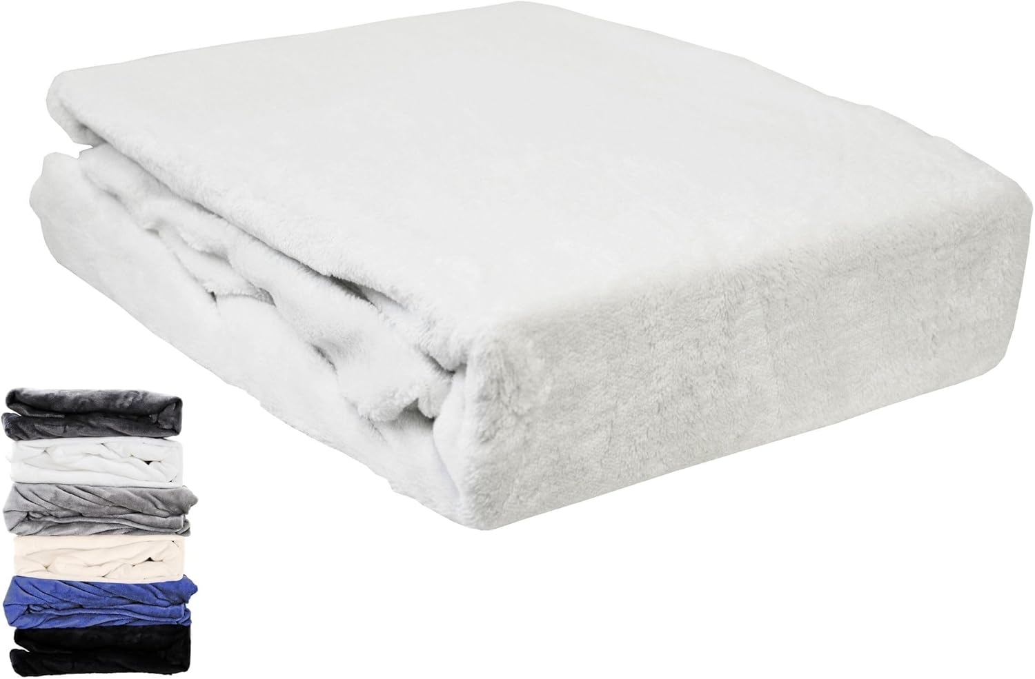 JACK Spannbettlaken Teddy Flausch Cashmere Touch Weiß Grau Anthrazit, Microfaser, Gummizug: Rundumgummizug, (1 Stück), Teddy Plüsch, kuschlig, weiche Oberfläche, superweicher Cashmere-Touch Bild 1