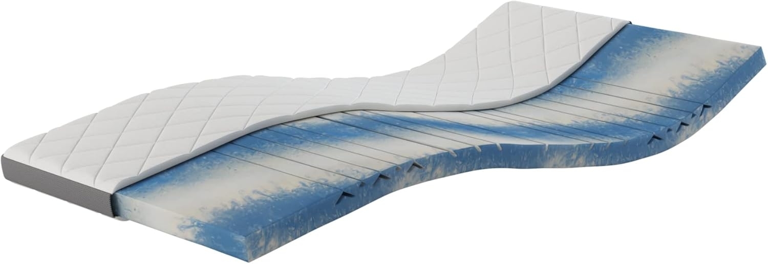 Geltopper 180x200x8cm 7 Zonen Karo-Klima-Split Bezug 8cm Bild 1