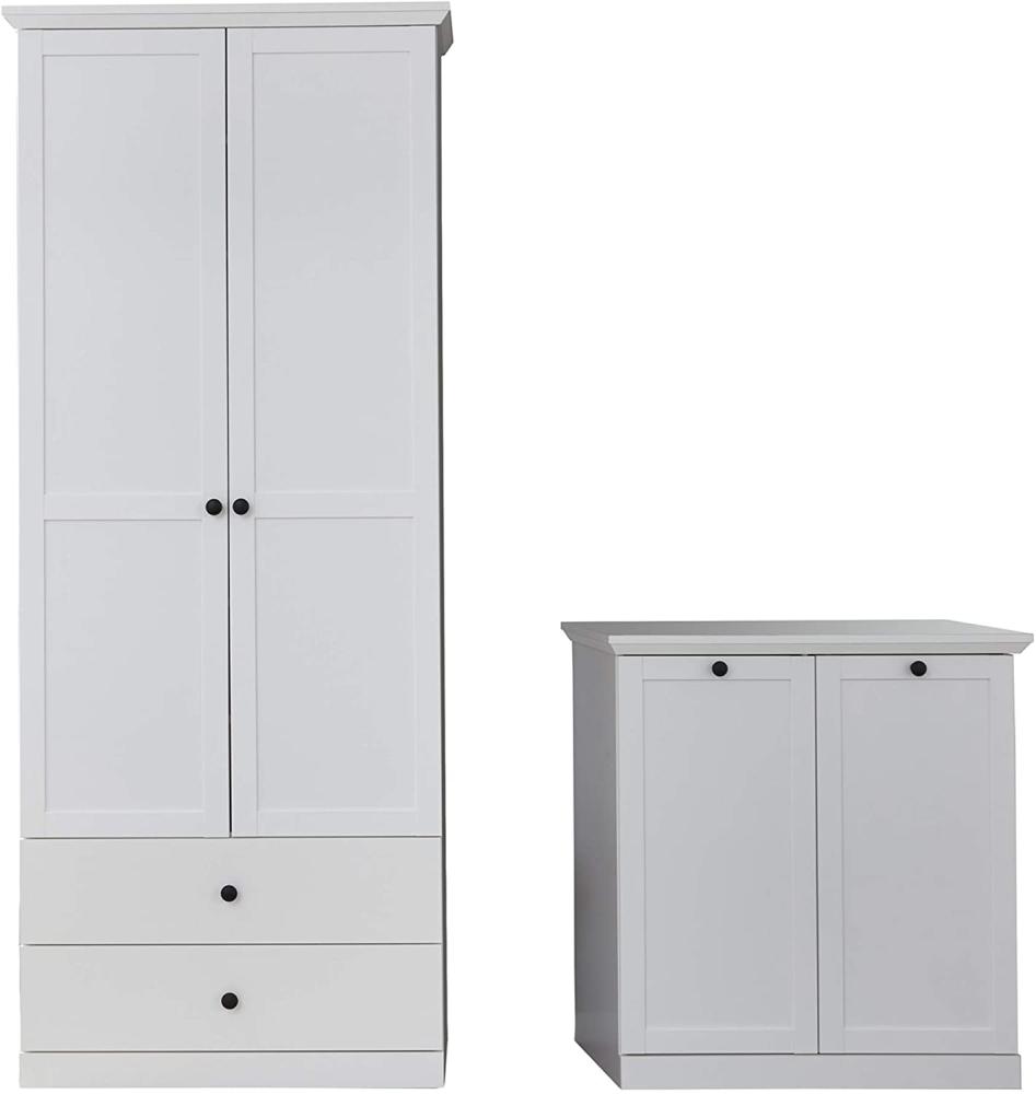trendteam smart living Garderobe 2-teilige Set Kombination Baxter, 177 x 196 x 41 cm in Weiß Dekor mit viel Stauraum Bild 1